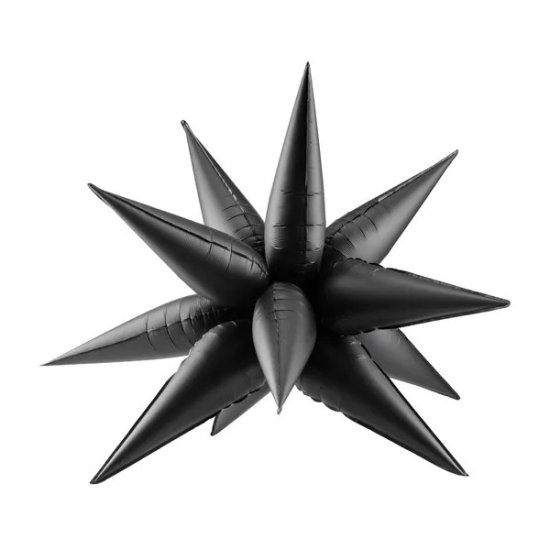 Foil Balloon Star Black 3D 70cm