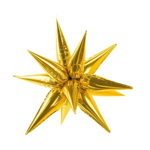 Foil Balloon Star Gold 3D 70cm Foil Balloon Star Gold 3D 70cm