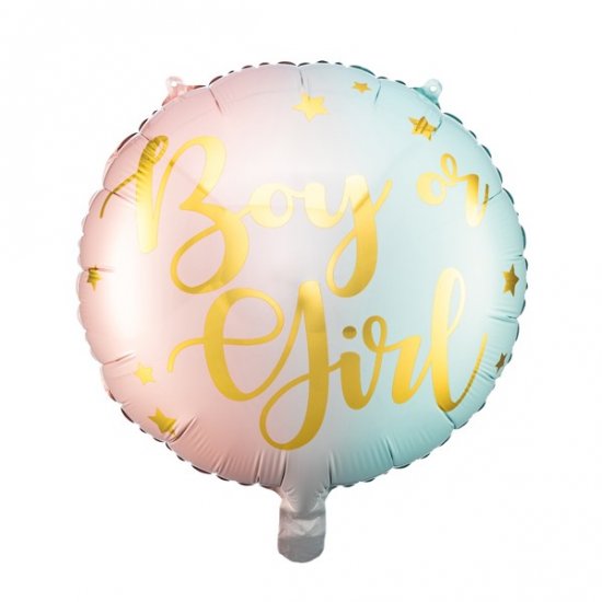 Boy or Girl Foil Balloon 45cm