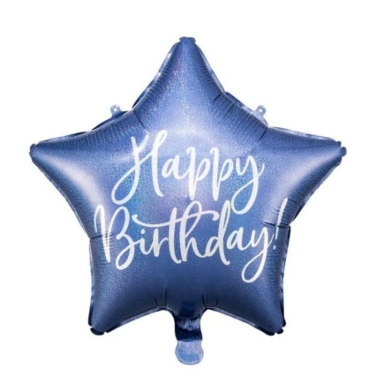 Foil Balloon Happy Birthday Blue 40cm