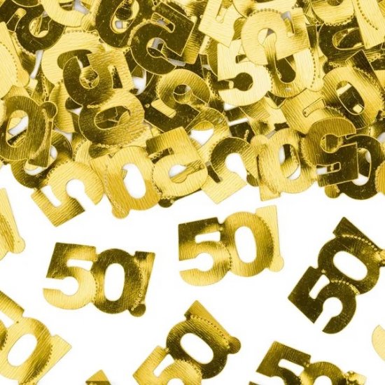 Foil 50th Birthday Confetti Gold 14gr
