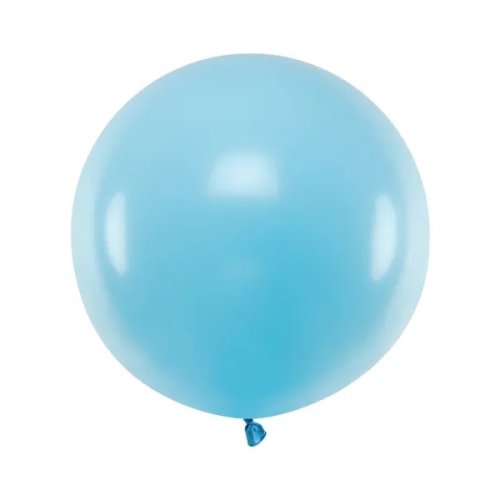 Latex Round Balloon 60cm Light Blue