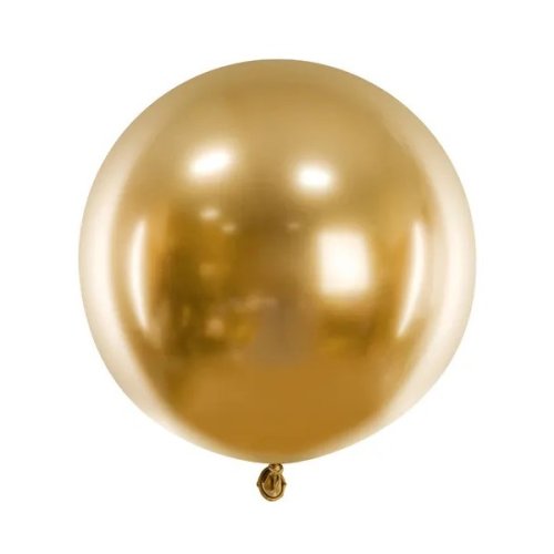 Latex Round Glossy Balloon 60cm Gold