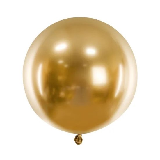 Latex Round Glossy Balloon 60cm Gold
