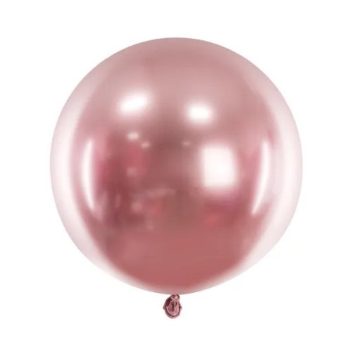 Latex Round Glossy Balloon 60cm Rosegold