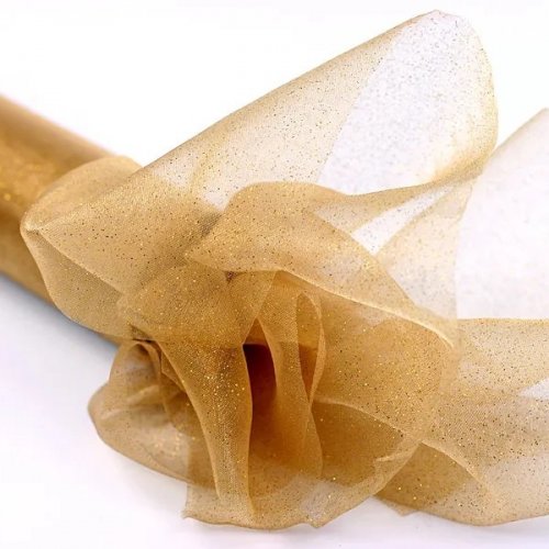 Organza Glittery Gold 0.36 x 9m