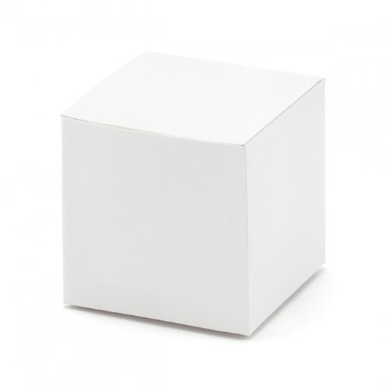 10 Square boxes white 5cm