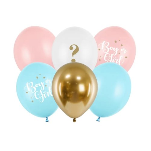 Boy or Girl Balloons Set (6pcs)