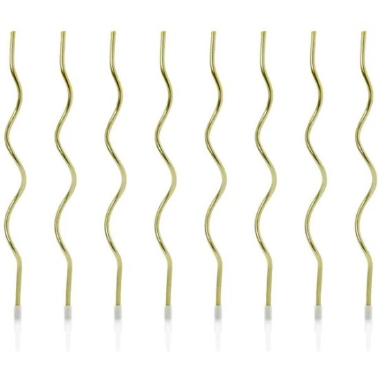 8 Candles Curl metallic gold (size 14cm)