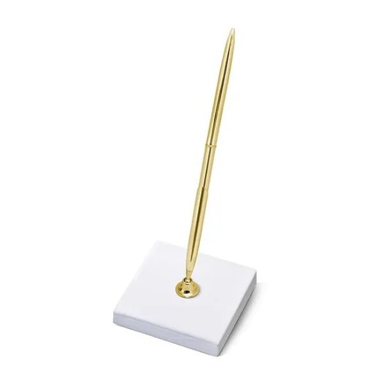 Pen & stand , 8 x 8 x 16.5 cm Gold