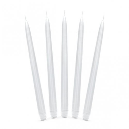 10 Taper Candle White 24cm