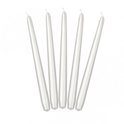 10 Taper Candle Pearl 24cm