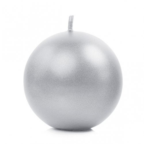 Sphere Candle Silver 6cm