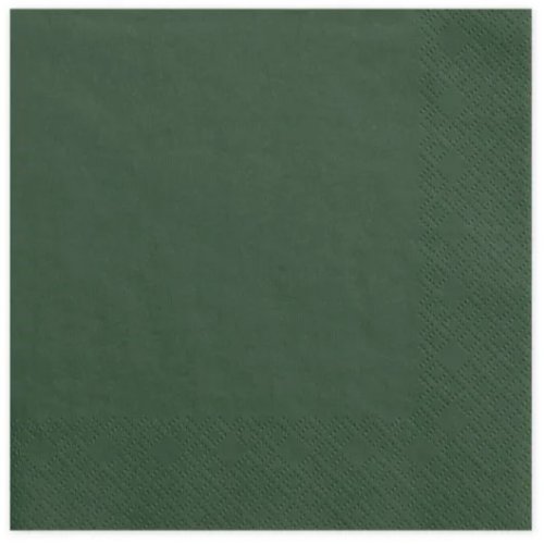 20 Χαρτοπετσέτες Σκούρο Πράσινο 33X33cm