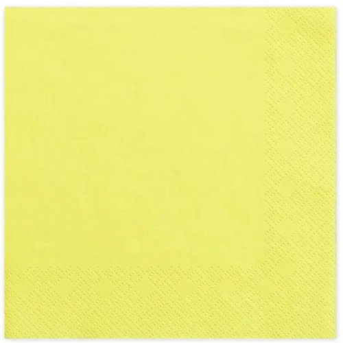 20 Napkins Yellow 33X33cm