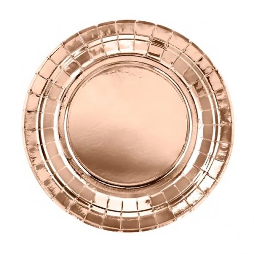 6 Paper Plate 18cm Rosegold 6 Paper Plate 18cm Rosegold