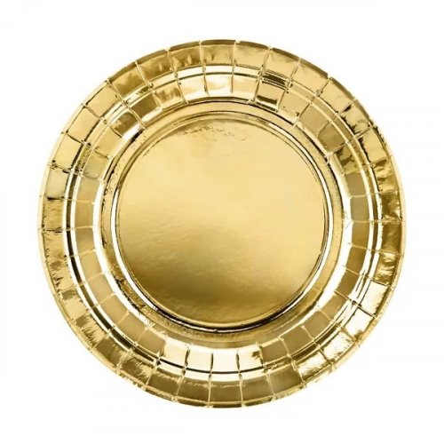 6 Paper Plates Gold 18cm 6 Paper Plates Gold 18cm