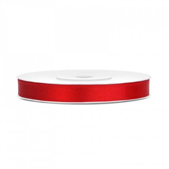 Satin Ribbon Red 6mm/25m