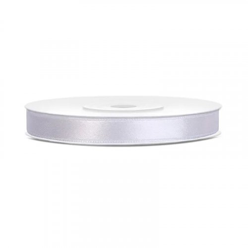 Satin Ribbon White 6mm/25m Satin Ribbon White 6mm/25m
