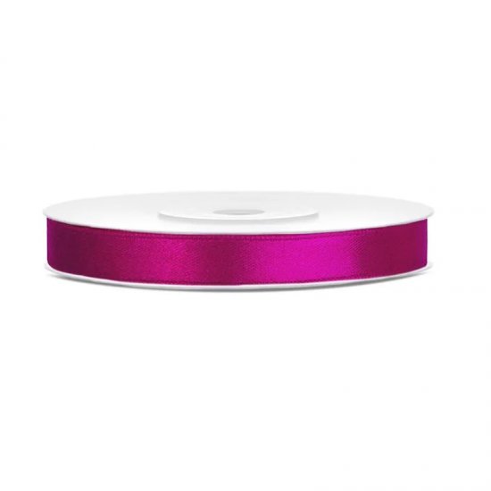 Satin Ribbon fuchsia 6mm/25m