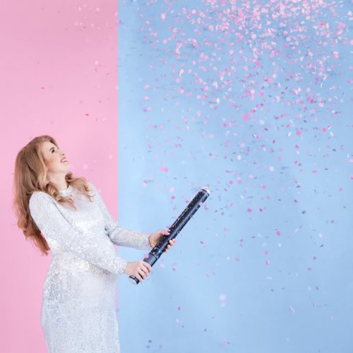 Gender Reveal Confetti Cannon 60cm Pink