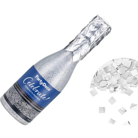 Champagne Confetti Cannon Silver 20.5cm