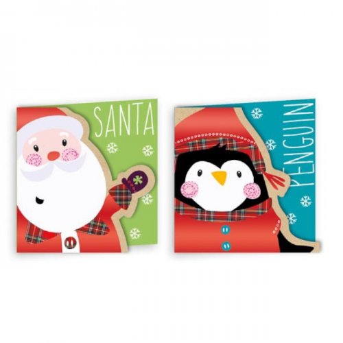 20 Christmas Cards 9X9cm with envelopes (2 designs)