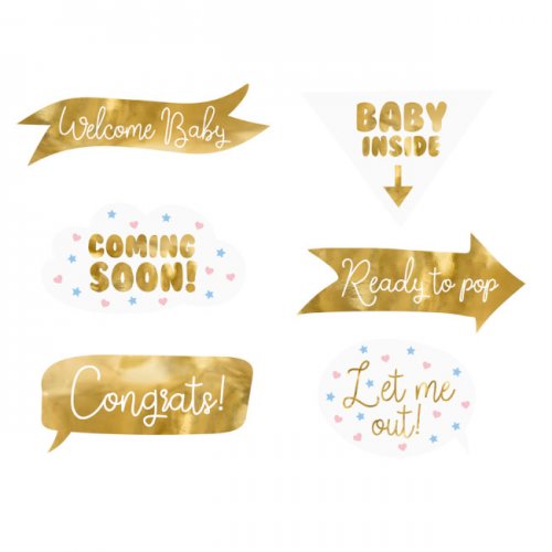Baby Shower Photo props (6pcs)