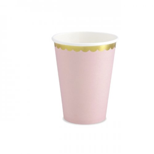 6 Paper Cups Pink 220ml
