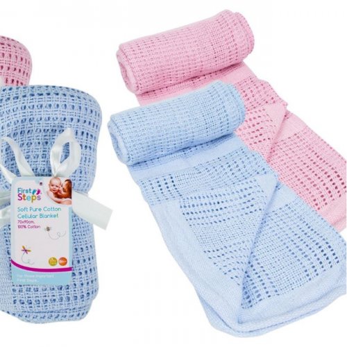 Cellular Baby Blanket blue Cellular Baby Blanket blue