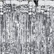 Silver Fringe Door Curtain 90cm X 243cm  Silver Fringe Door Curtain 90cm X 243cm