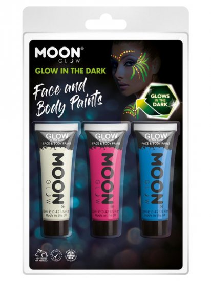 Glow in the Dark Face Paint, Assorted