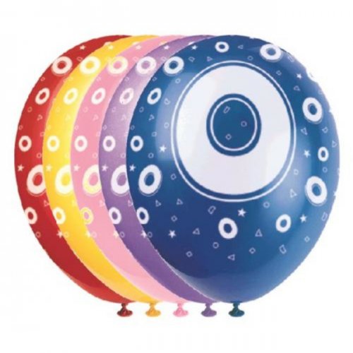 5 Balloons No. 0 Assorted colours 30cm