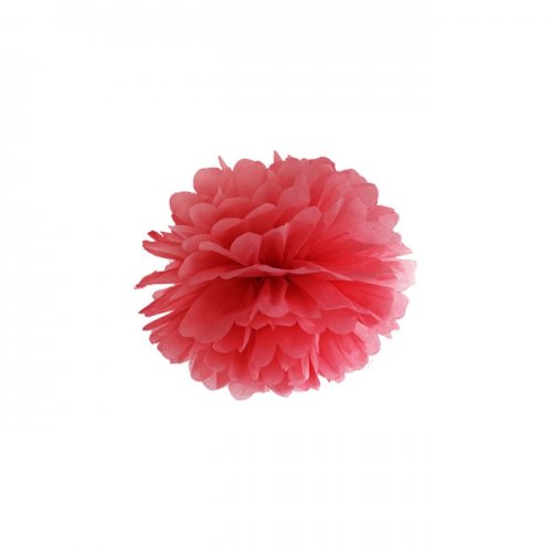1 Decorative Puff Ball Red 25cm 1 Decorative Puff Ball Red 25cm