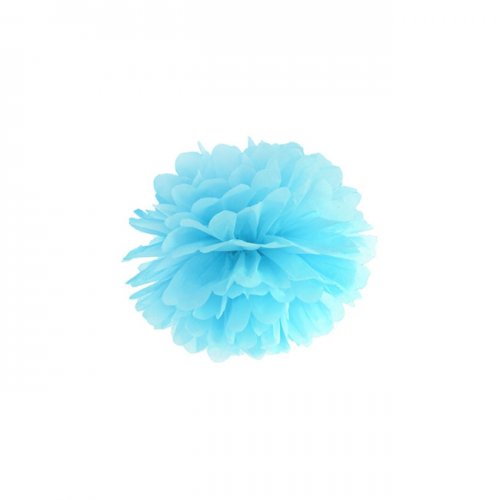 1 Decorative Puff Ball Sky Blue 25cm 1 Decorative Puff Ball Sky Blue 25cm