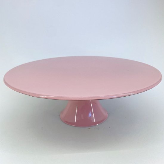 Plastic Cake Stand Pink 10X29cm