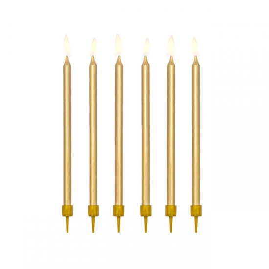 12 Candles metallic gold (size 12cm)