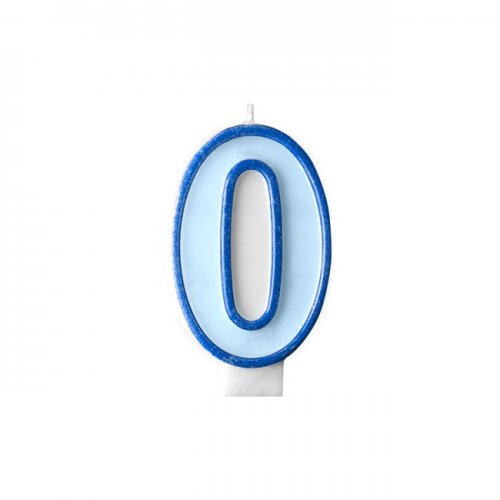 Numeral Candle 0 Blue Numeral Candle 0 Blue