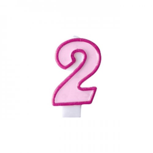 Numeral Candle 2 Pink Numeral Candle 2 Pink