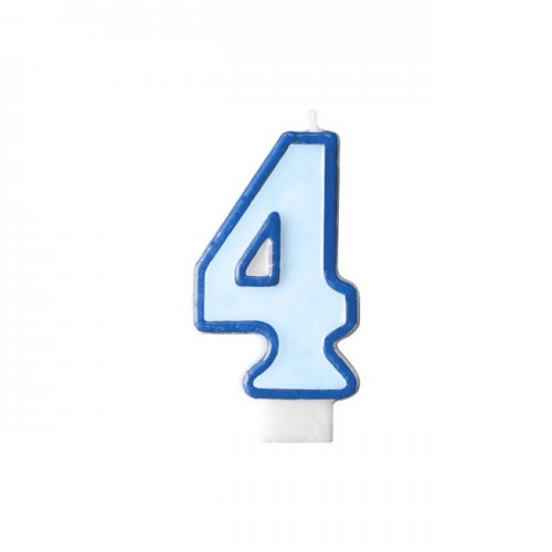 Numeral Candle 4 Blue Numeral Candle 4 Blue