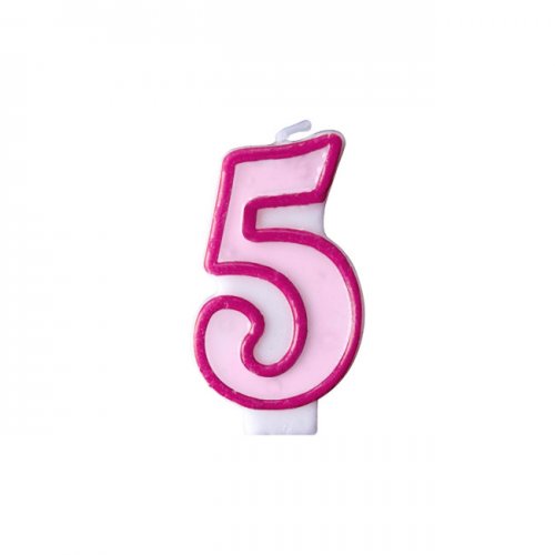Numeral Candle 5 Pink Numeral Candle 5 Pink