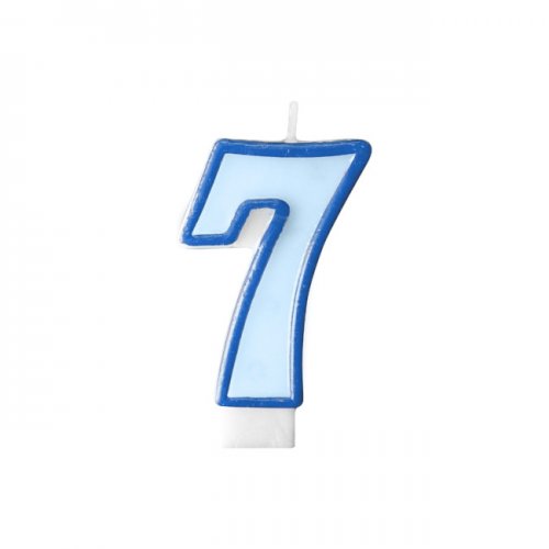 Numeral Candle 7 Blue Numeral Candle 7 Blue