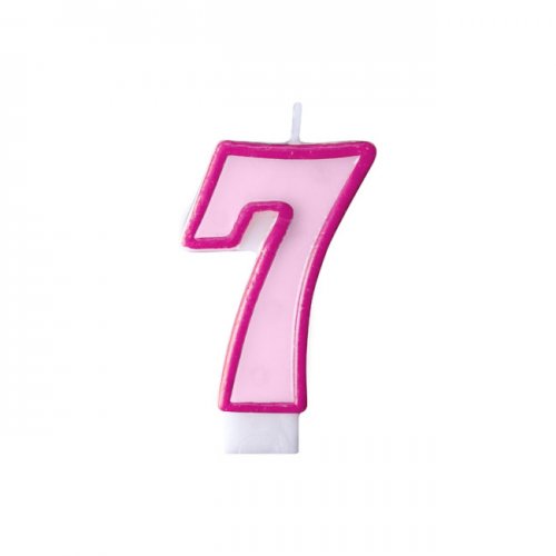 Numeral Candle 7 Pink Numeral Candle 7 Pink