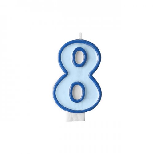 Numeral Candle 8 Blue Numeral Candle 8 Blue