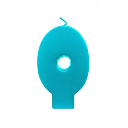 Numeral Candle 0 Tirquoise Numeral Candle 0 Tirquoise