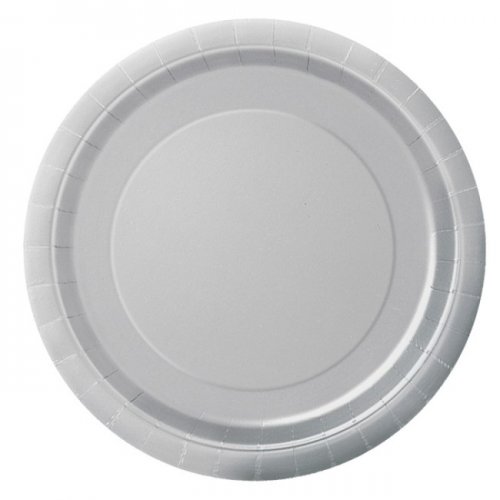 20 Paper Plates Silver 17cm 20 Paper Plates Silver 17cm