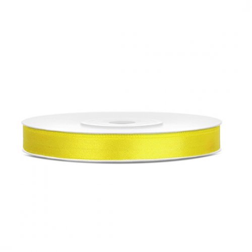 Satin Ribbon Yellow 6mm/25m