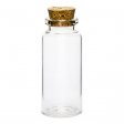 12 Glass bottles with cork plug, 7.5cm