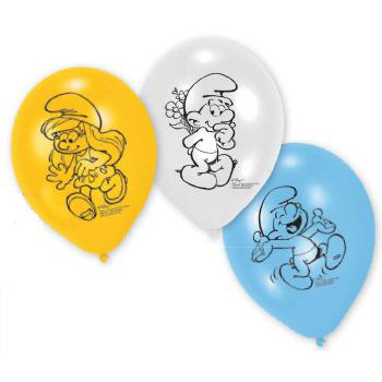 10 Balloons Smurfs classic (Yellow & Blue only)