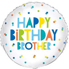 Foil Balloon Happy Birthday Brother 43cm